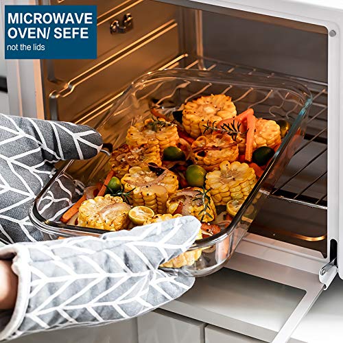 8 Piece Deep Glass Baking Dish with Lids (8 Count)