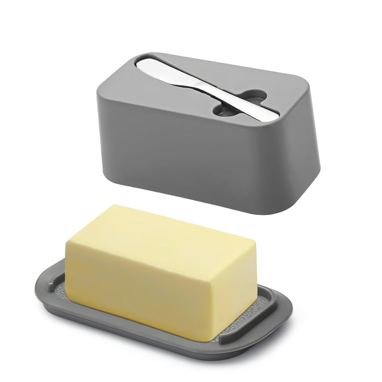 Butter Dish with Lid for Countertop and Refrigerator Door Shelf with Butter Spreader Knife