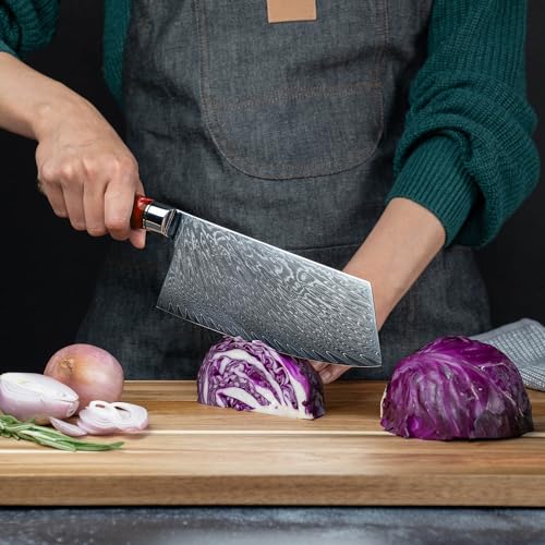 SENKEN 7 Piece Damascus Kitchen Knife Set (7 Count)