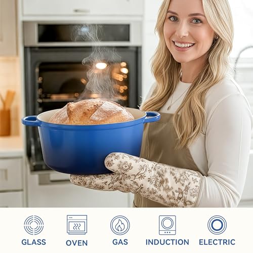 4.5 Quart Dutch Oven Pot with Lid (4.5 QT / Dark Blue)