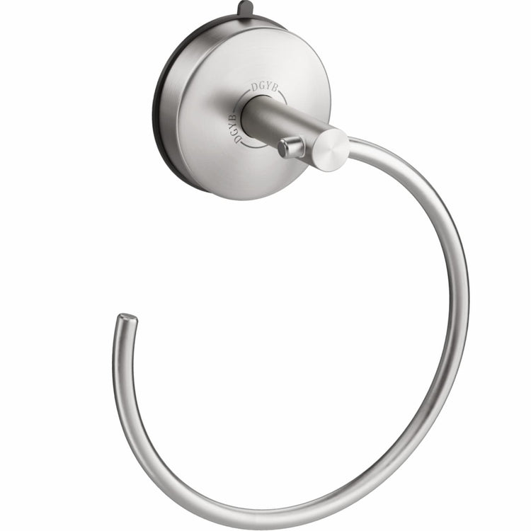 Suction Cup Hand Towel Ring Brushed Nickel Hand Towel Holder for Bathroom Wall SUS 304 Stainless Steel Kitchen Towel Hanger