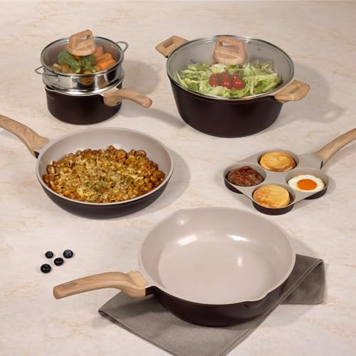 21pcs Ceramic Cookware Sets