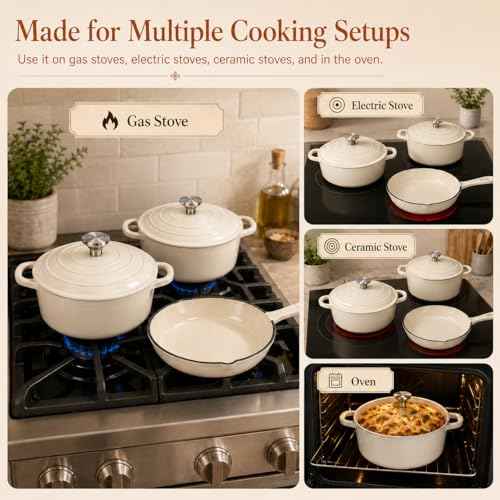 enameled cast iron cookware set