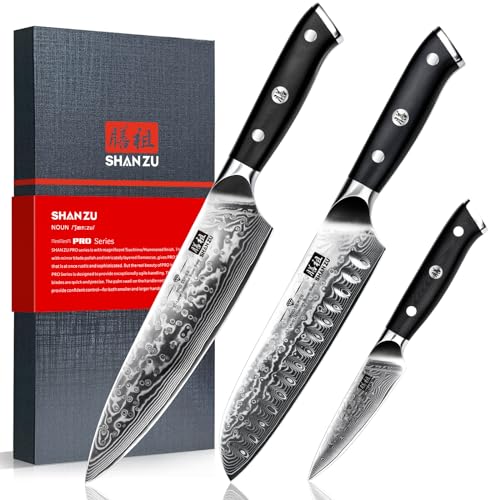 Damascus Knife Set (3 Count)