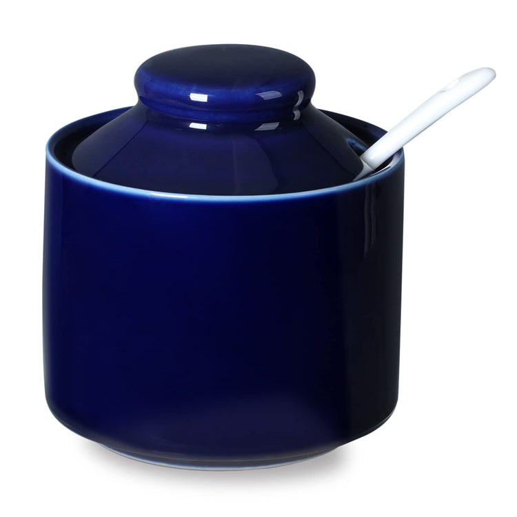 Ceramic Sugar Bowl with Lid and Spoon 8oz