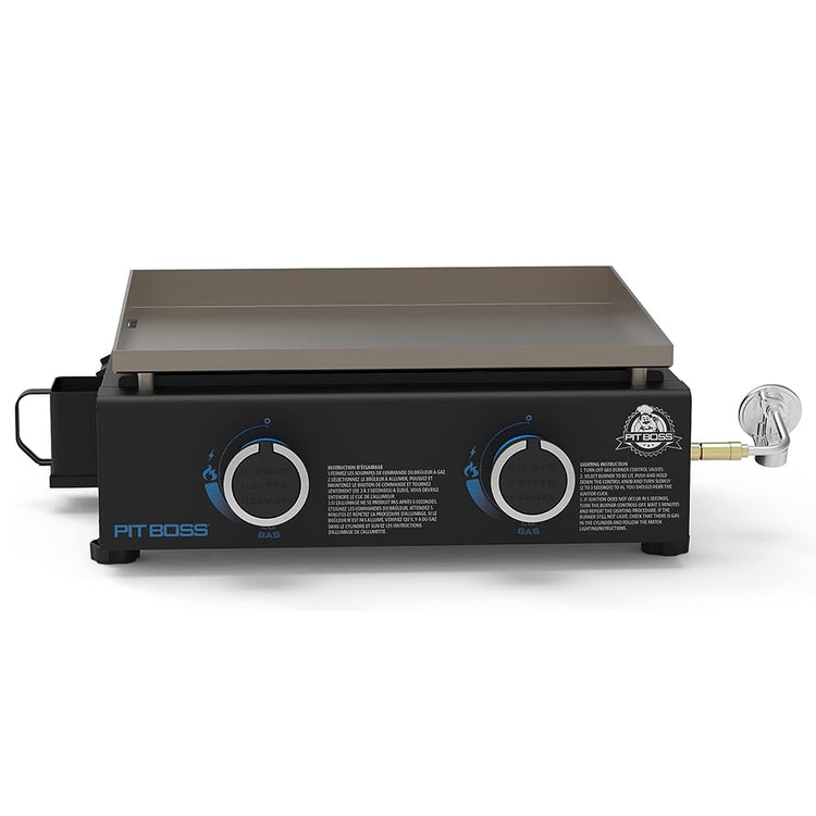 2 Burner Propane Gas Portable Tabletop Griddle Grill with Soft Cover
