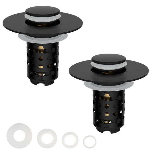 2PCS Universal Bathroom Sink Drain Strainer Hair Catcher (2 Count)