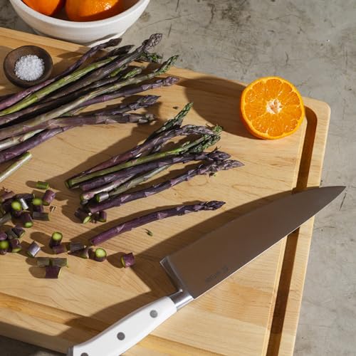 Yatoshi Magnetic Kitchen Knife Block Set 6 Pcs White (7 Count)