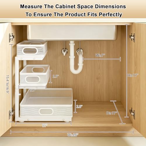 Under Sink Organizer (2 Pack / Black)