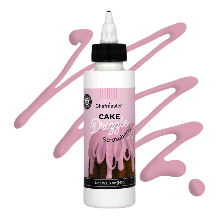 Strawberry Flavored Cake Drizzle by Chefmaster (5 Ounce)