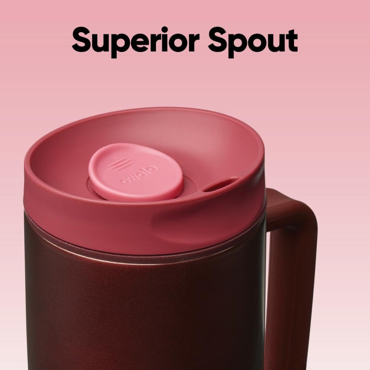SmoothSip Slider Stainless Steel Insulated Travel Mug with Handle