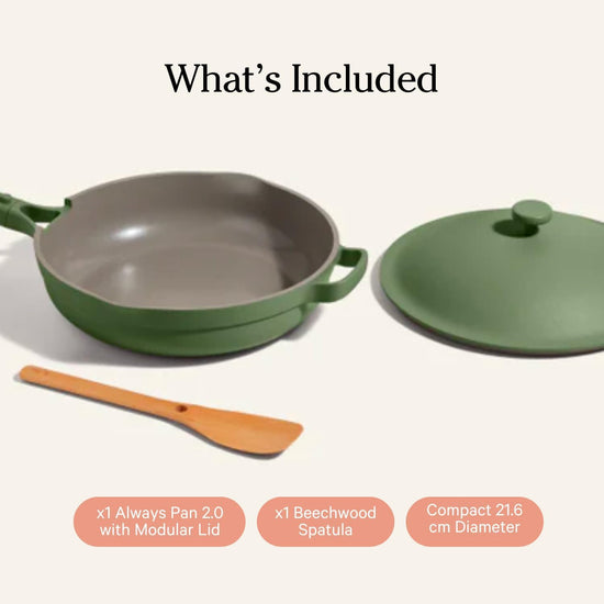Our Place Mini Always Pan 2.0-8.5” (1.2 Qt) Nonstick, Toxin-Free Ceramic Cookware | Patented 10-in-1 Aluminum Frying & Sauté Pan | Safe for Oven, Induction & All Cooktops up to 450°F | Sage - Nestoria