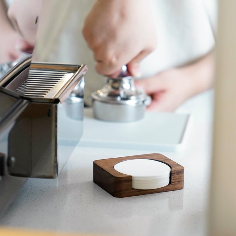 Wood Espresso Paper Filter Holder Stand 58mm