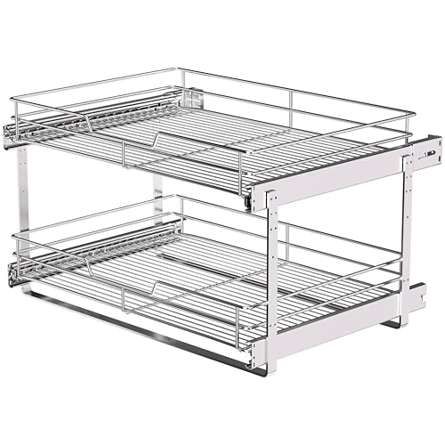 2 Tier Pull Out Cabinet Organizer (23 x 22 Inch)