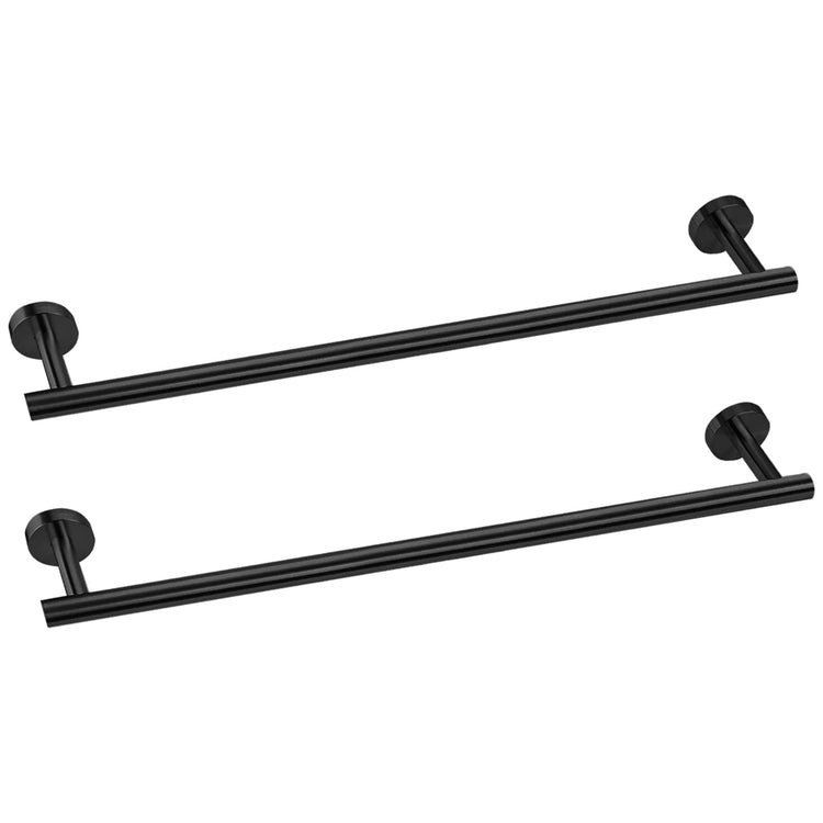 2 Pieces Matte Black Bathroom Towel Bar