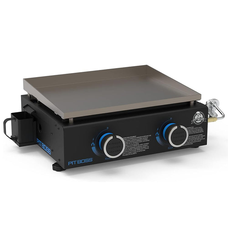 2 Burner Propane Gas Portable Tabletop Griddle Grill with Soft Cover