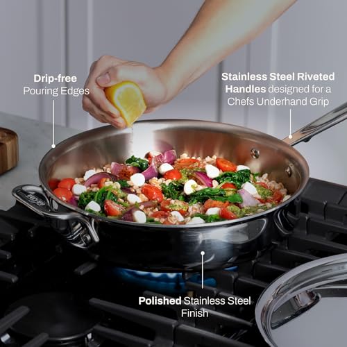 D3 Stainless Steel 3 Qt Sauté Pan with Lid