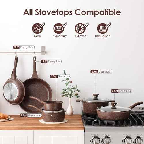 16Pcs Pots and Pans Set Non Stick