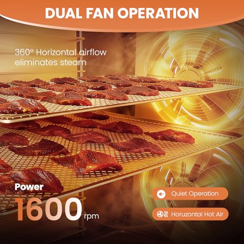 Food Dehydrator Machine Adjustable Temperature 12 Trays 800W Food Dryer (12 Count)