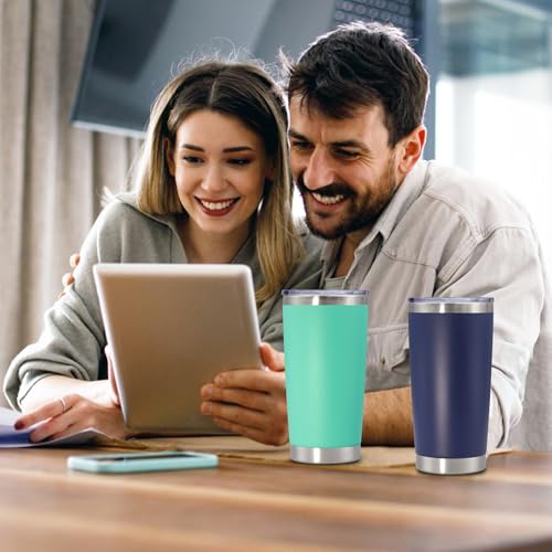 20 oz Tumbler Insulated Tumblers Stainless Steel Coffee Mug (Light Blue)