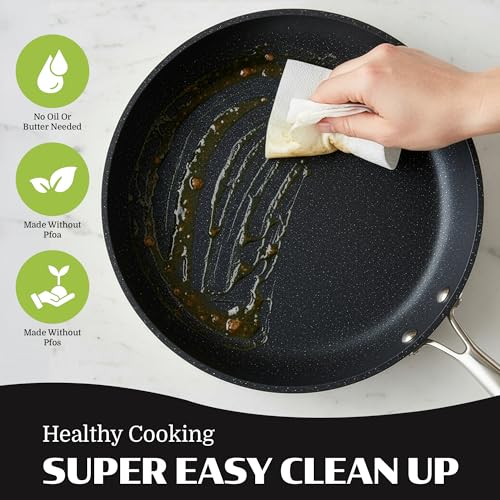 Ceraluxe 20Pc Pots and Pans Set Non Stick Ceramic Cookware Set (20 Count)