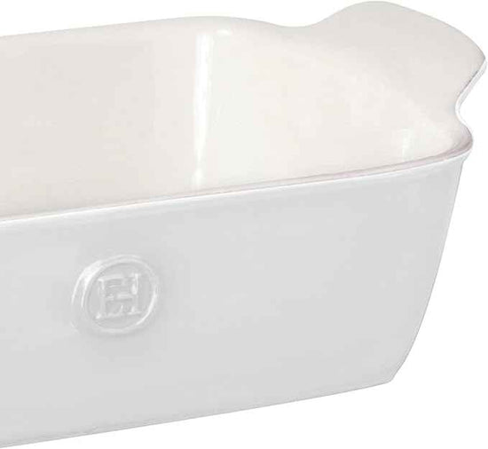 Emile Henry Made In France Modern Classic BREAD BAKER/LOAF PAN - 9" X 5" / 1.8 qt, SUGAR WHITE