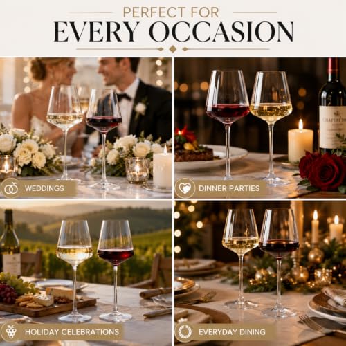 Long Stem Modern Wine Glasses
