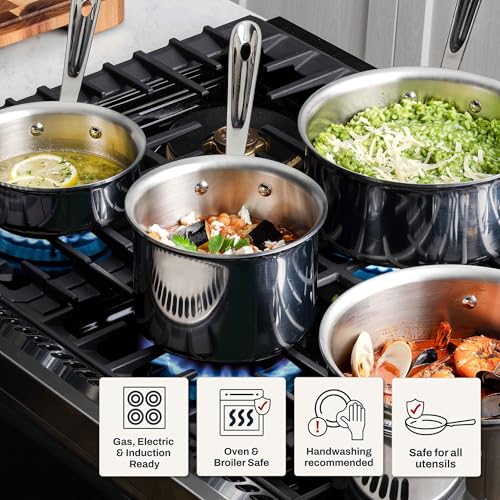 D3 Stainless Steel 1.5 Qt Saucepan with Lid