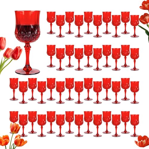 48Pack Plastic Wine Glasses (48 Count)