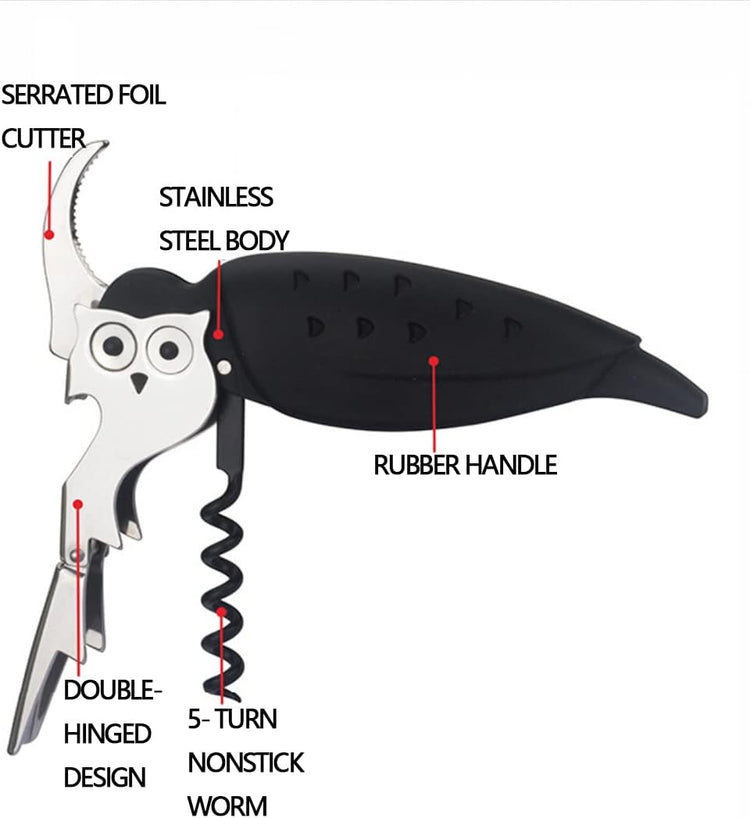 Unique Eagle Corkscrew, Professional Waiters Corkscrew Wine Key Bottle Opener,Manual Wine Key for Servers, Waiters, Bartenders and Home Use