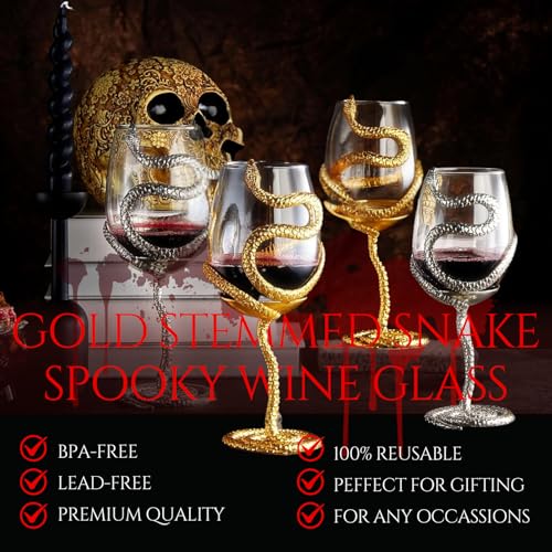 Stemmed Snake Wine Glasses