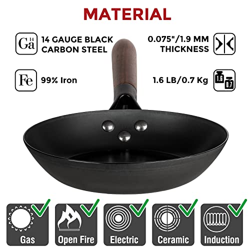 7.9" Pre Seasoned Carbon Steel Frying Pan (7.9 inches)