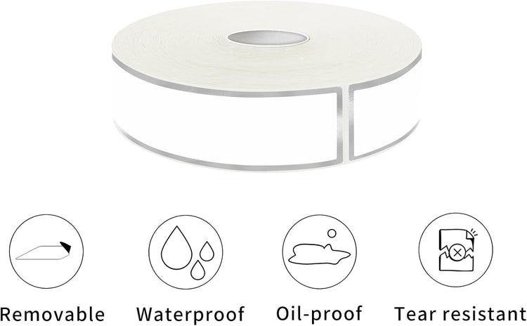 500 Silvery Border Removable Freezer Labels Water Oil Resistant with Perforation Line for Food Containers Jars Pantry Organization (Ink Quick-Dry，1” x 3”)