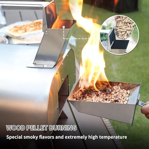 12" Multi Fuel Outdoor Pizza Oven Reach up to 1110℉