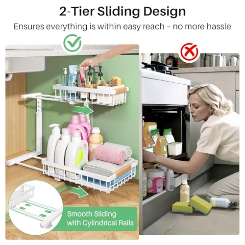Under Sink Organizer (White / 1 Pack)