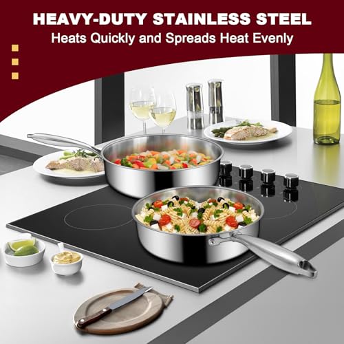 12 Inch Tri Ply Stainless Steel Frying Pan
