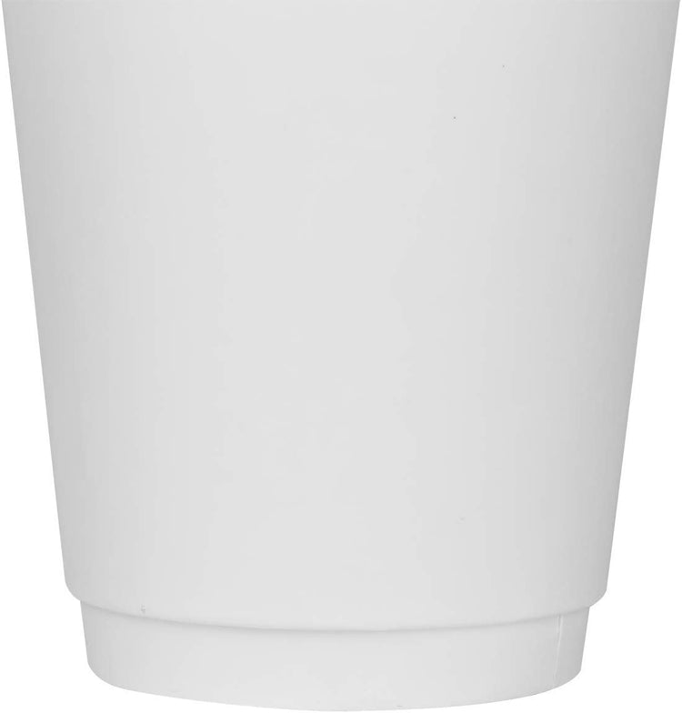 Karat 12 oz Double-Wall Insulated Coffee Cup [500 Count] White Disposable Paper Hot Cup - Rolled Rim for Hot Beverages, 90mm (C-KIC512W)