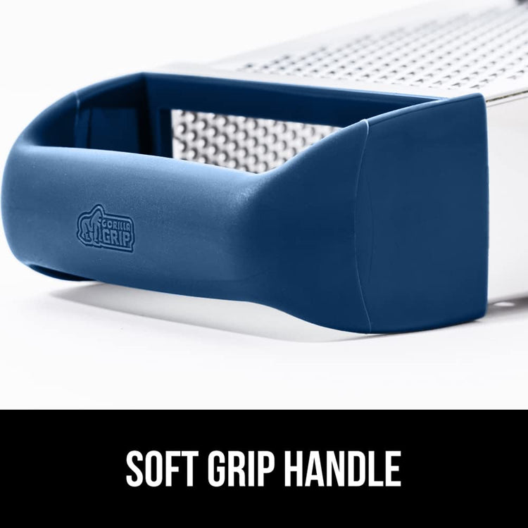 XL 4 Sided Stainless Steel Cheese Grater With Measurement Container