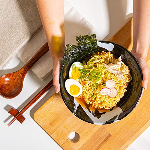 Large Ramen Bowl Set (Samurai Black / 9 inch)