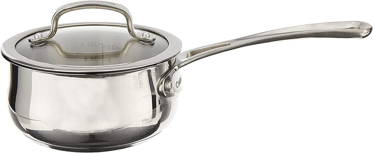 Cuisinart 419-14 Contour Stainless 1-Quart Saucepan with Cover - Nestoria