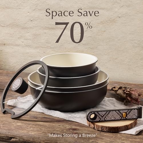 21pcs Ceramic Cookware Set