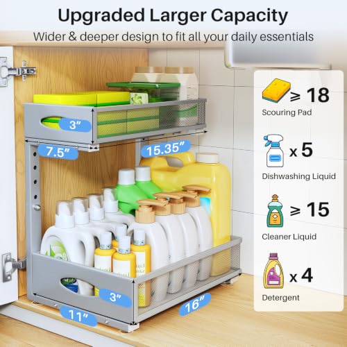 Under Sink Organizer (Grey / 1-Pack)