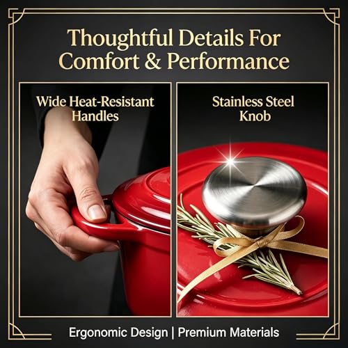 Nonstick Enameled Cast Iron Cookware Set