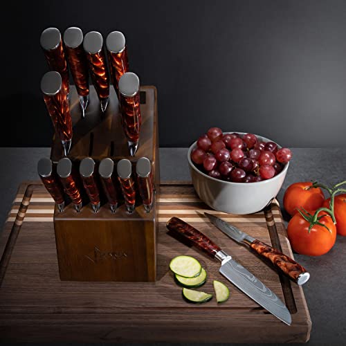 SENKEN 16 Piece Knife Block Set (16 Count)