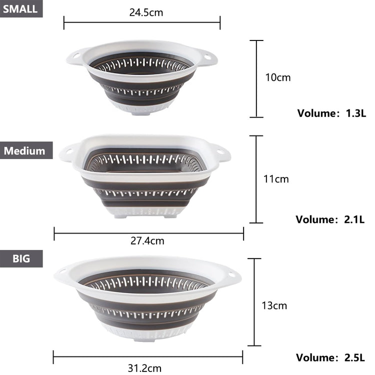 Collapsible Colander and Strainer (2 Count)