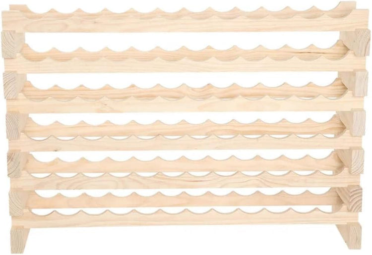 72 Bottle Wine Rack (12 Wide) Natural Pine