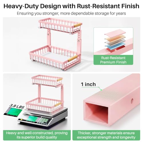 Under Sink Organizer (Pink / 1 Pack)