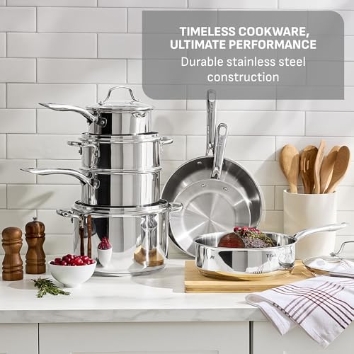 Stainless Steel Pots and Pans Set 11 Piece