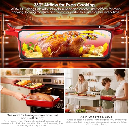 Ceramic Casserole Dish for Oven (6 Count)