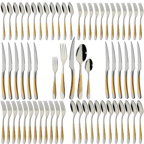 Gold Silverware Set 60 (20 Count)